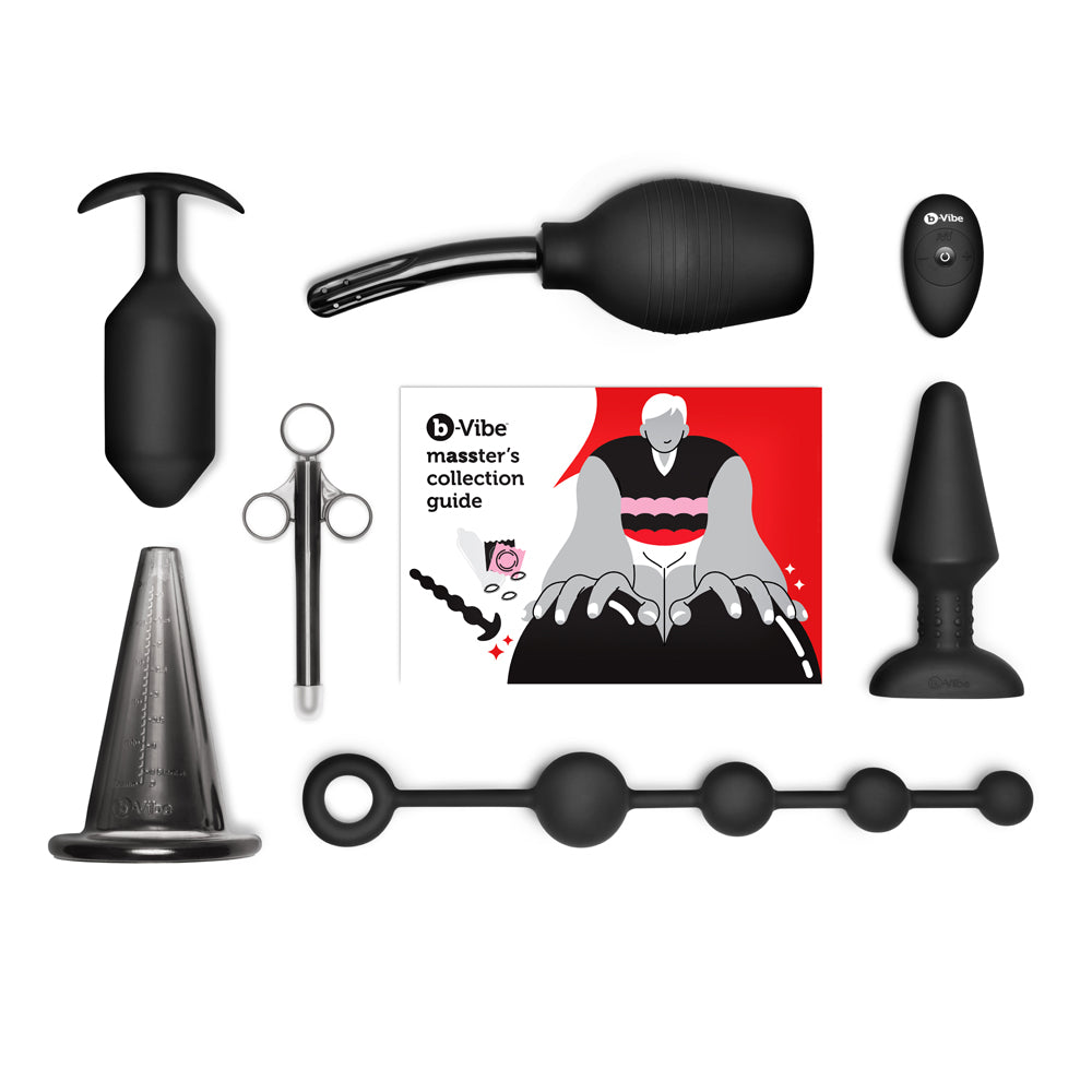 b-Vibe 10-Piece Anal Education Set: Masster''s Degree Edition Black