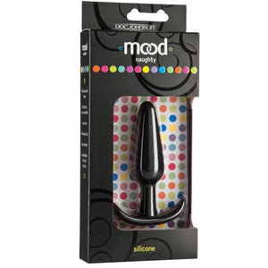 Mood Naughty Silicone Medium Butt Plug - Black 3.5"