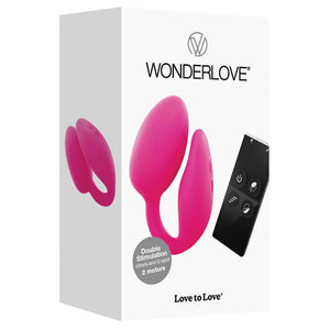 Wonderlove Clit and G-Spot Remote Control Stimulator - Pink