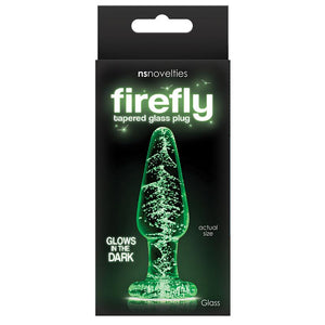 Firefly Glass Tapered Anal Butt Plug - Small Clear