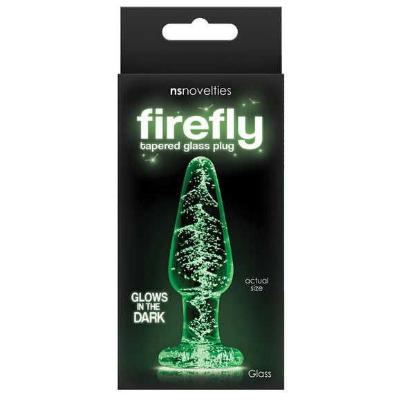 Firefly Glass Tapered Anal Butt Plug - Small Clear