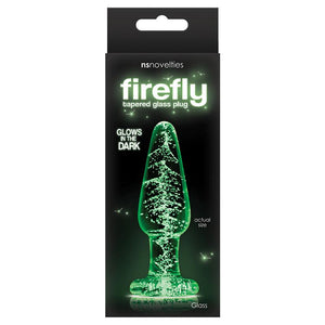 Firefly Glass Tapered Anal Butt Plug - Medium Clear