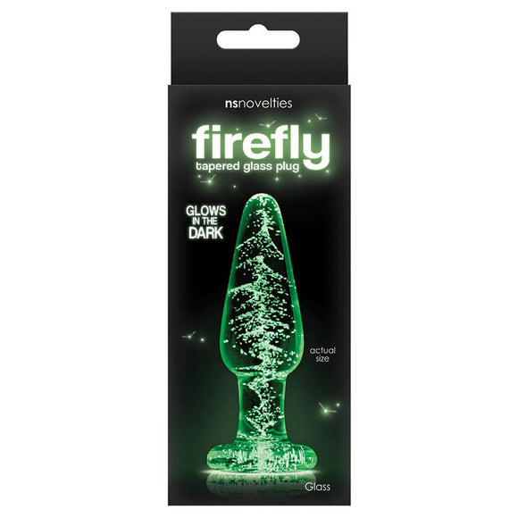 Firefly Glass Tapered Anal Butt Plug - Medium Clear