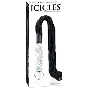 Icicles No 38 Hand Blown Glass Whip Flogger