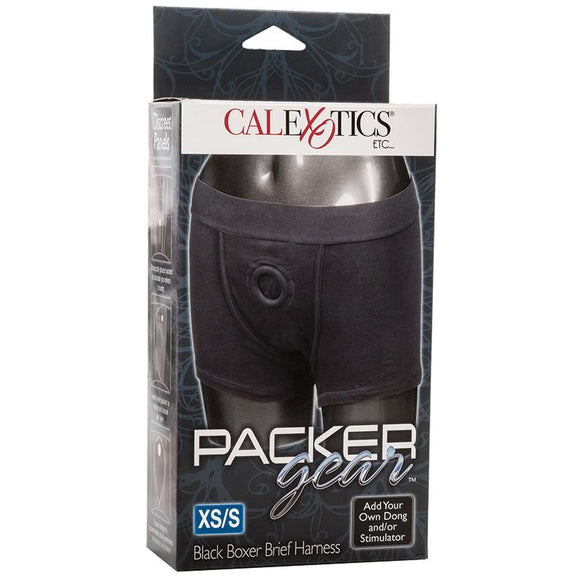 Packer Gear Boxer Brief Harness - Black - Multiple Sizes