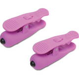 Fetish Fantasy Series Wireless Vibrating Nipple Clamps - Purple