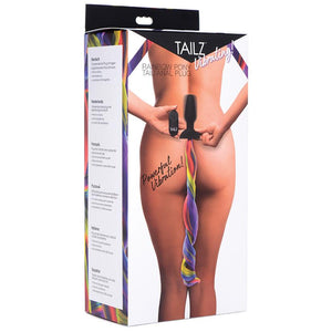 TAILZ Vibrating Tail Silicone Anal Plug - Rainbow